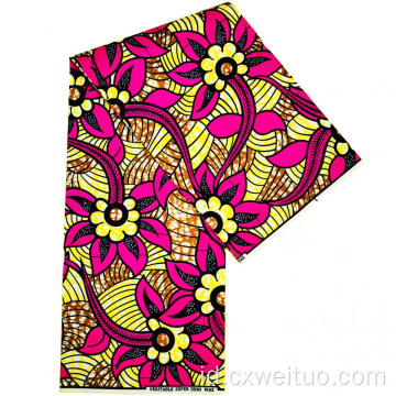 100% Polyester Ankara kain lilin kain cetak